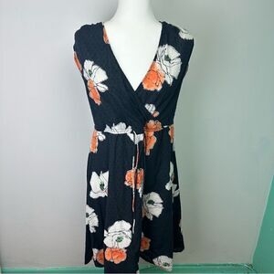 Noa Noa Floral Textured Tie Waist Dress Small